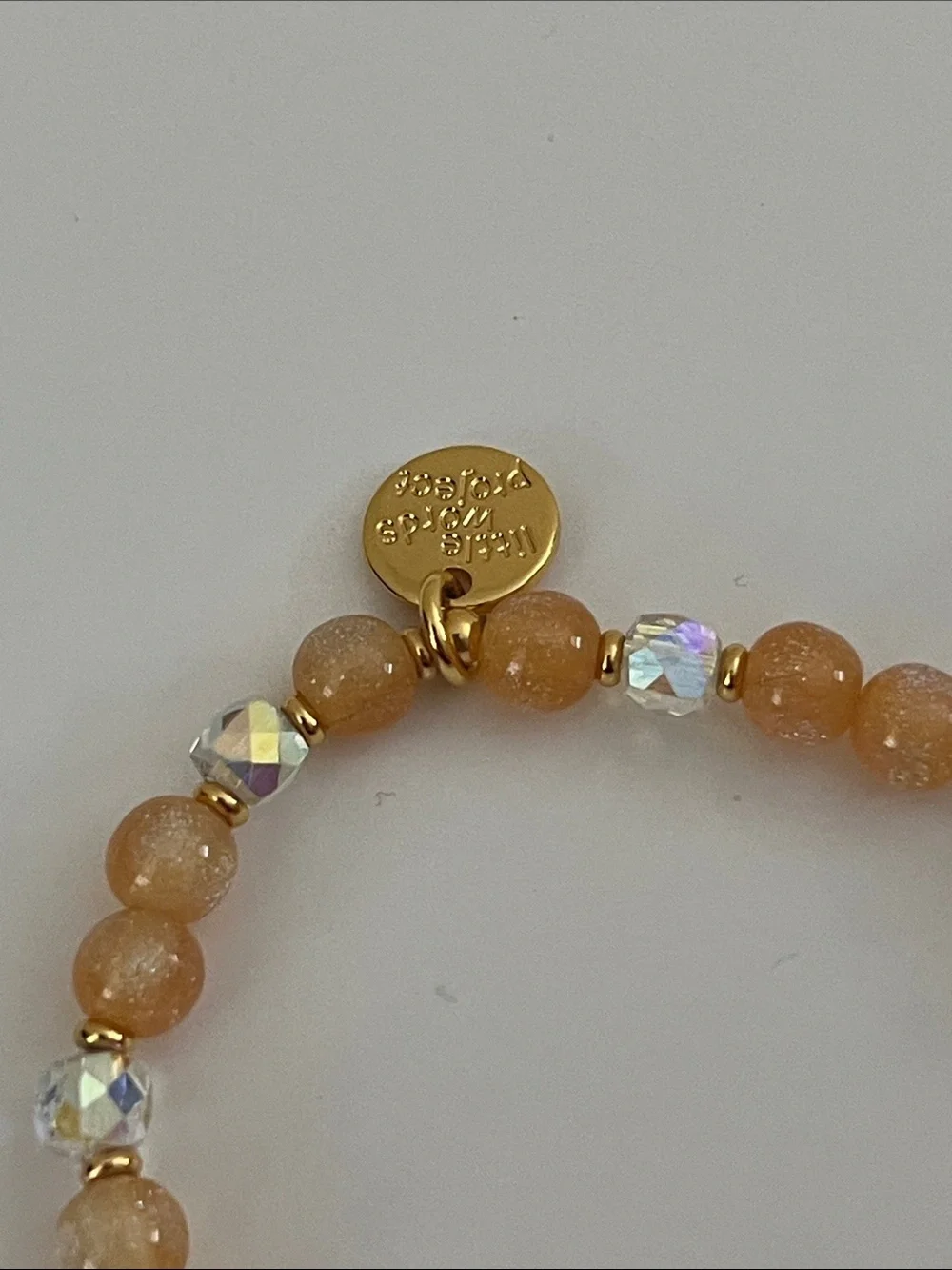 Kids 'In My Era' Beaded Bracelet - Peach